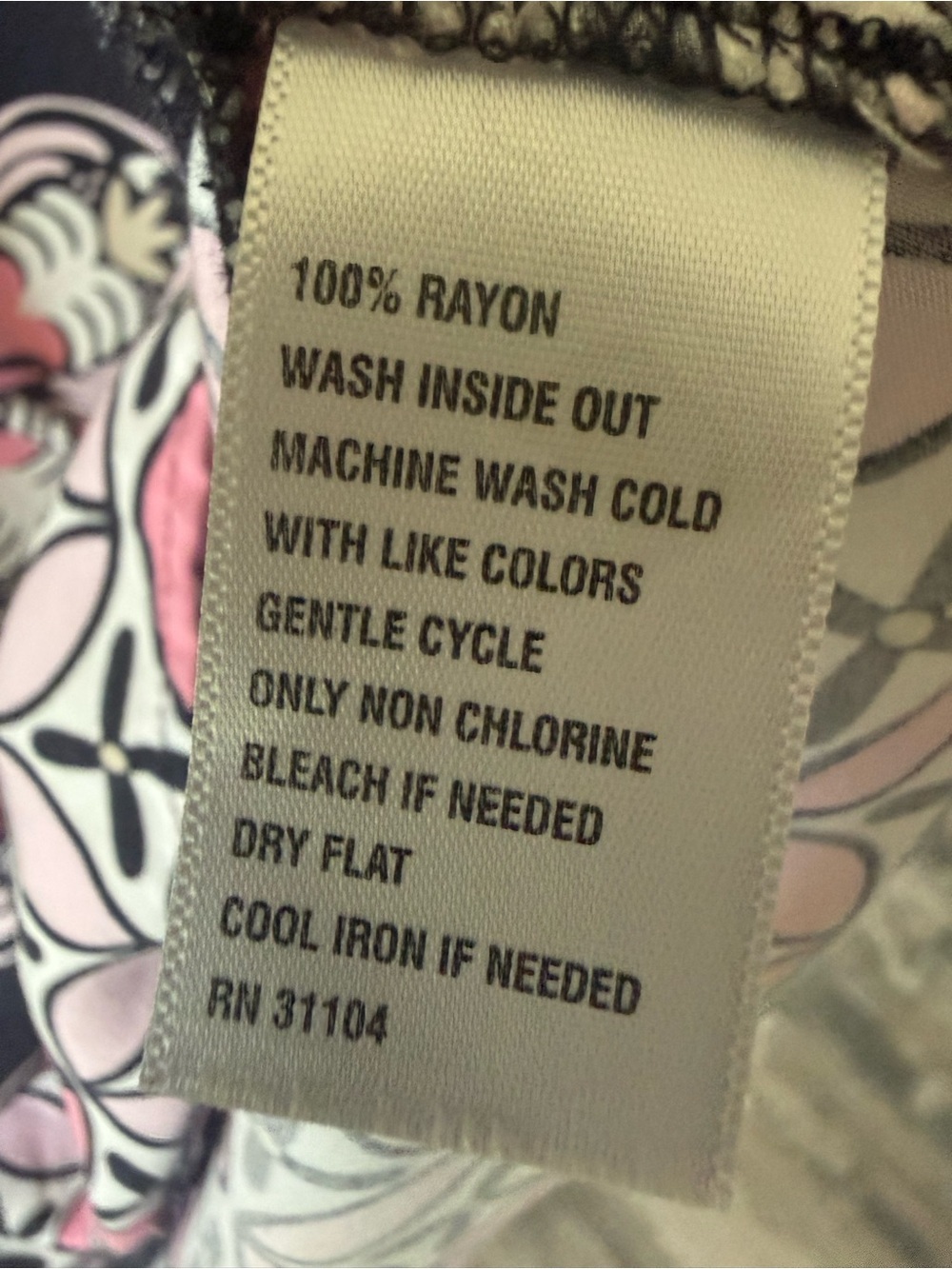 Crown & Ivy Navy Tunic with Pink and White Medallion Print - Picture 5 of 5